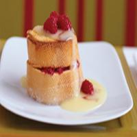 Raspberry-Stuffed French Toast with Custard Sauce image
