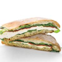 Pressed Mozzarella and Tomato Sandwich image