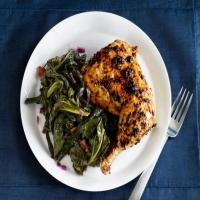 White House Garden Herb-Roasted Chicken with Braised Greens_image