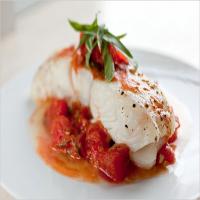 Baked Halibut With Tomato Caper Sauce image