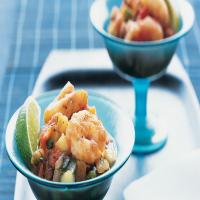 Grilled-Vegetable Gazpacho with Shrimp image