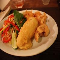 Prawn and Chicken Stuffed Calamari - Thai Style image