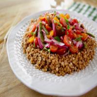 Tomato Green Bean Salad with Wheat Berries image