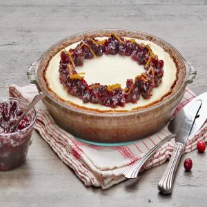 Thanksgiving Cranberry Cheese Pie image