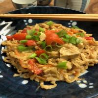 Vegetarian Udon Noodles with Peanut Sauce image