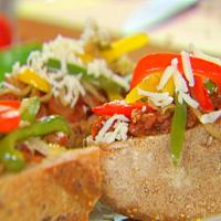 Meatball Heros with Tri-Colored Peppers_image
