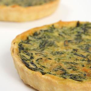 Spinach Quiche with Turkey Bacon & Goat Cheese image