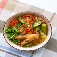 Vietnamese Sweet & Sour Shrimp Soup with Pineapple (Canh Chua Tom Nau Thom)_image
