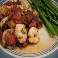 Shrimp With Tomatoes, Olives and Basil_image