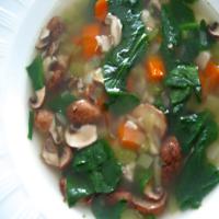 Chicken, Spinach & Shiitake Mushroom Soup_image