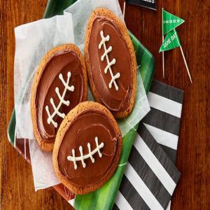 Game-Time Peanut Butter Football Cookies image
