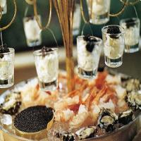 Caviar on Potato with Creamy Champagne Dressing_image