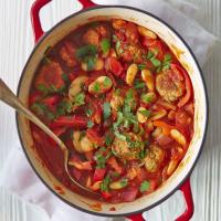Spanish meatball & butter bean stew image