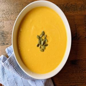 Vegan Butternut Squash Soup with Ginger, Apple, and Coconut Milk_image