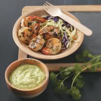 Grilled Shrimp with Cilantro Dipping Sauce image