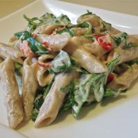 Goat Cheese and Arugula over Penne_image