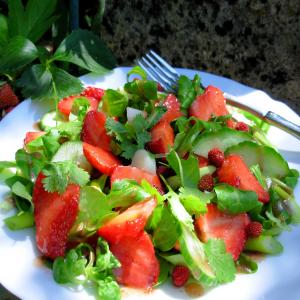 Strawberry and Greens Salad image