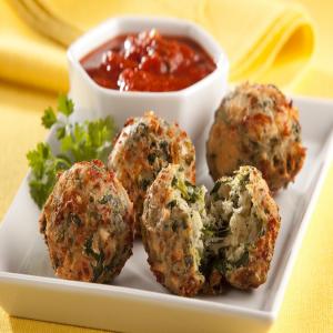 Mozzarella and Spinach Fritters image