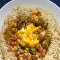 Hi-Wire Hot Vegetable Curry with Mango Salsa Sambal image