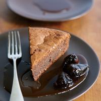 Chocolate Torte with Calvados-Poached Figs_image