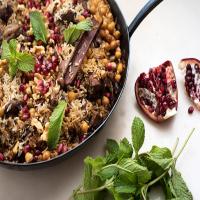 Spiced Lamb and Rice with Walnuts, Mint and Pomegranate image