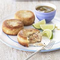 Spicy fish cakes with mango dipping sauce image