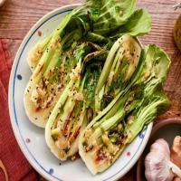 Grilled Bok Choy with Ginger Scallion Garlic Oil_image