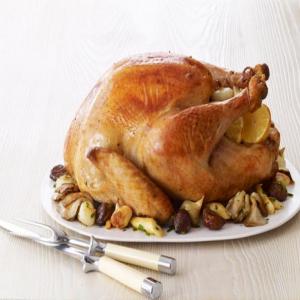 Turkey with Glazed Chestnuts, Parsnips and Mushrooms_image