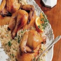 Cornish Hens with Gingered Brown Rice_image