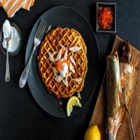 Potato Waffles With Smoked Trout_image