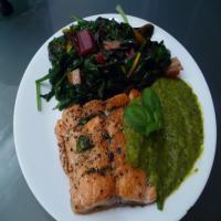 Seared Salmon with Tomatillo Coulis Recipe - (4.3/5) image