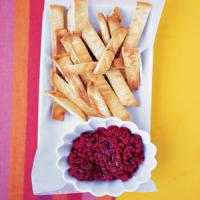 Beet and Almond Dip with Toasted Pita Strips_image