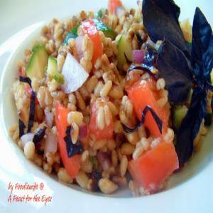 Toasted Barley Salad with Fresh Herbs, Tomato & Zucchni Recipe - (4.2/5) image