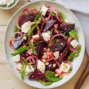 Salt-baked beetroot with feta & pickled onions_image