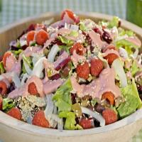 Escarole and Olive Salad with Raspberry Dressing image