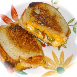 My Husband's Favorite Grilled Cheese & Green Olive Sandwich image