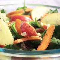 Apple, Pecan, Cranberry, and Avocado Spinach Salad with Balsamic Dressing_image