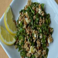 Warm Farro Spinach Feta Salad or Side Dish_image