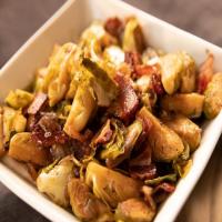Steamed Brussels Sprouts and Bacon image