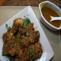 Moroccan Braised Chicken Legs and Thighs With Carrot Juice, Date_image