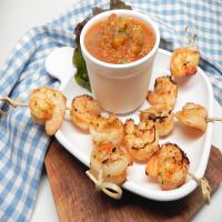 Grilled Shrimp Kabobs and Dipping Sauce_image