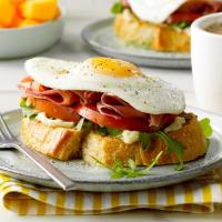 Open-Faced Prosciutto and Egg Sandwich image