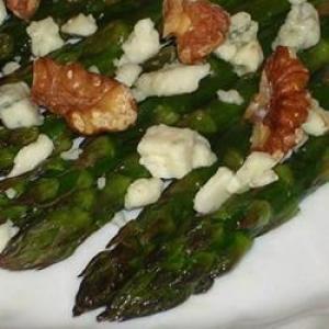 Asparagus with Gorgonzola and Roasted Walnuts image