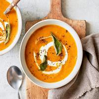 Roasted roots & sage soup image