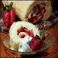 Strawberry Almond Cream Roll Recipe image