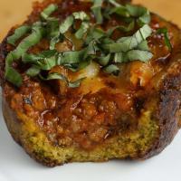 Meat Sauce Low-carb Broccoli Parmesan Cups Recipe by Tasty image