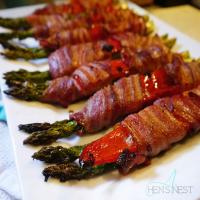 Roasted Bacon-Wrapped Asparagus and Red Pepper Bundles Recipe - (4.5/5)_image