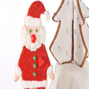 Decorated Santa Cookies_image