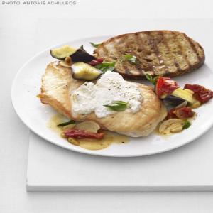 Chicken With Sun-Dried Tomato, Eggplant and Basil_image