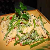 Asparagus Pasta Salad With Parmesan Dressing image